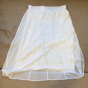 Ruby Rd. White A-Line Skirt